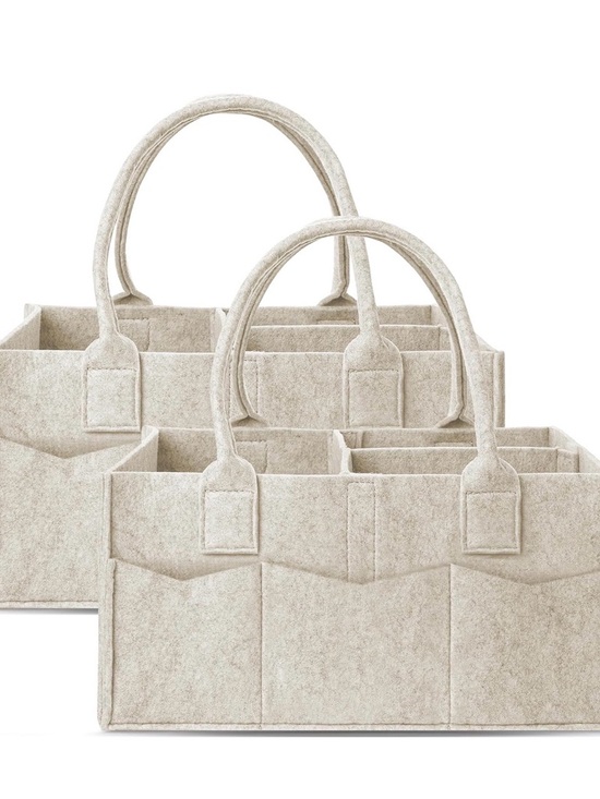 Other - Felt Tote Organizer Bag in Light Beige